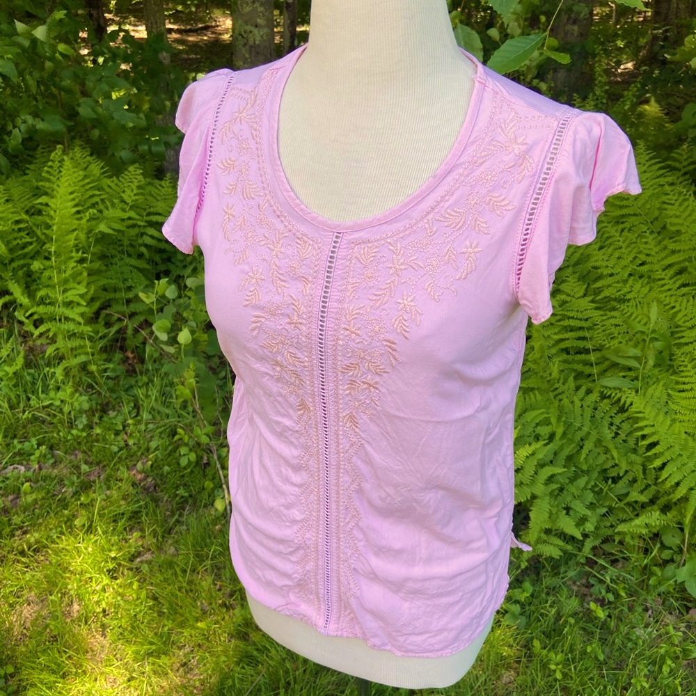 Pink Embroidered Top *FREE W/ PURCHASE*